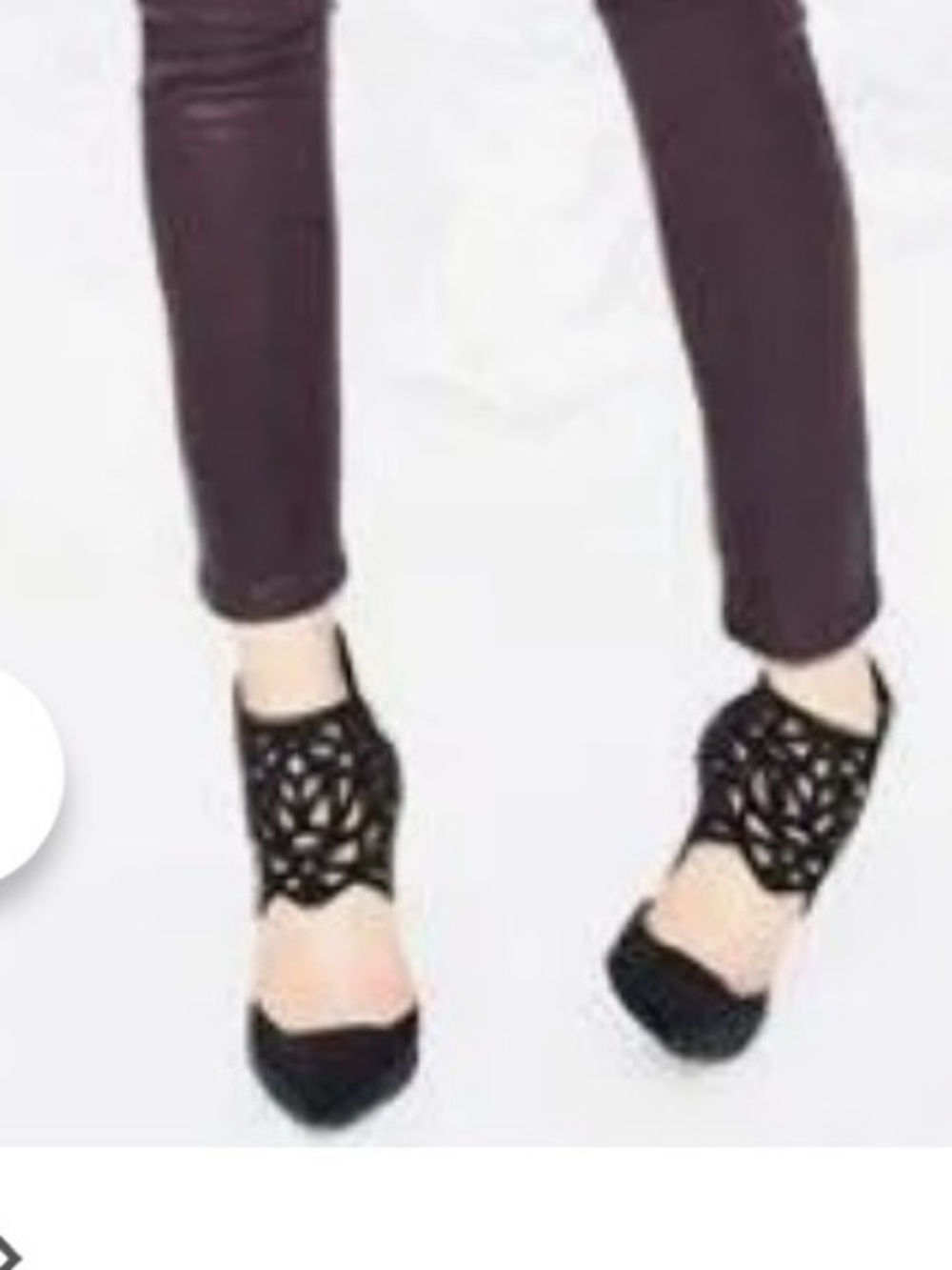 Dolce Vita Black Cutout Ankle Strap Pointed Toe Heels-71/2 (Kadyn)
